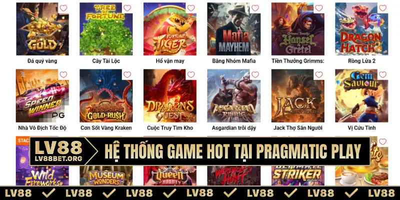 Hệ thống game hot tại Pragmatic Play